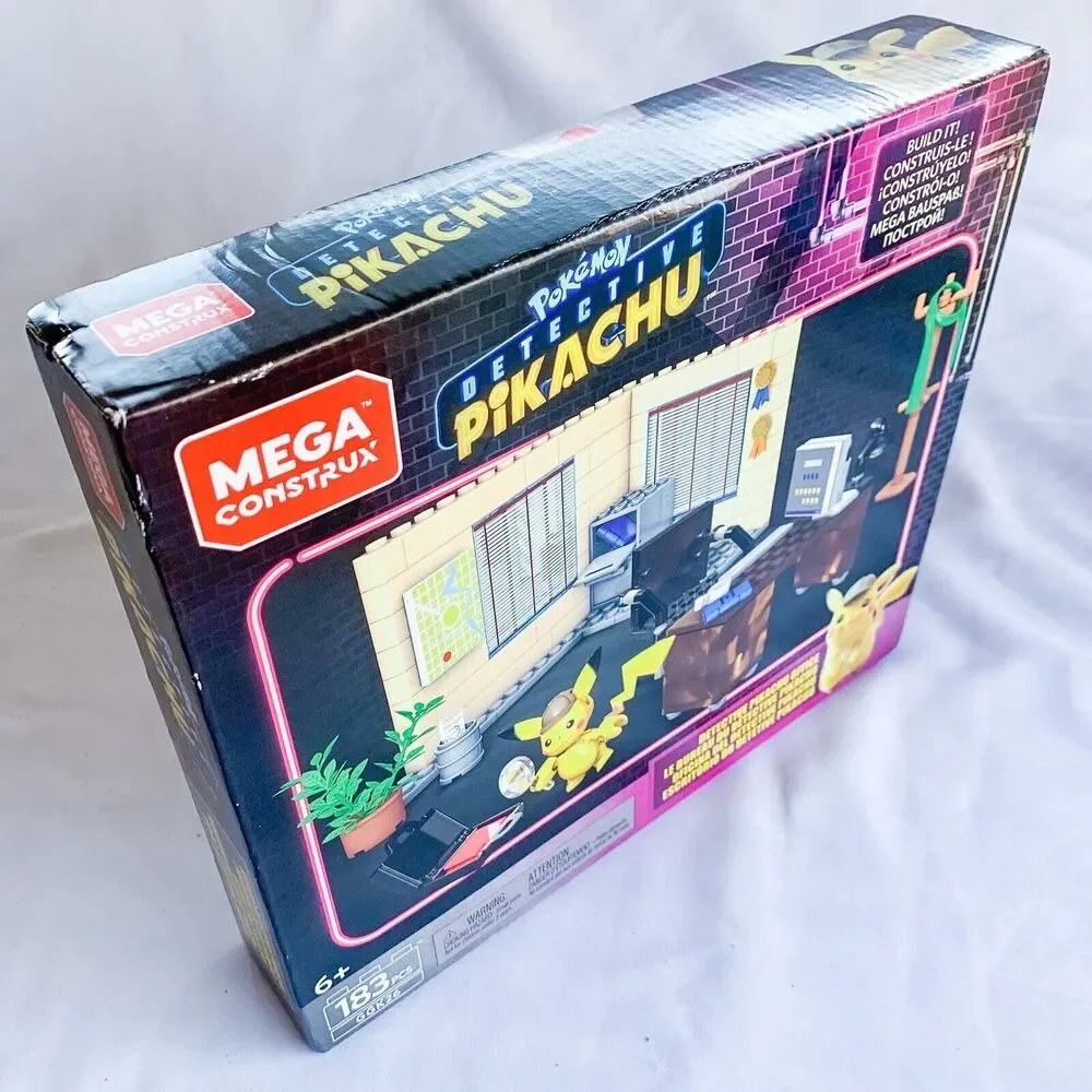 Mega Construx Pokemon Detective Pikachu Office Building Set Sealed NIB